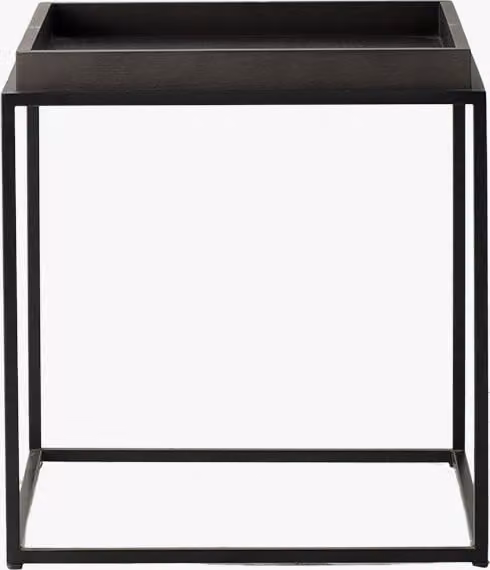 Perch & Parrow Travis Modern Square Side Table in Black Oak Wood