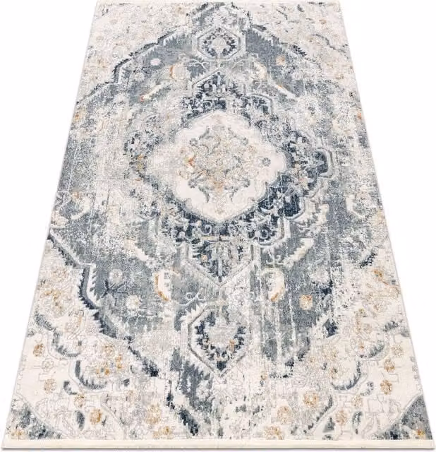 RugsX Distin Vintage Minimalist Rug in White, W: 160 cm, L: 230 cm