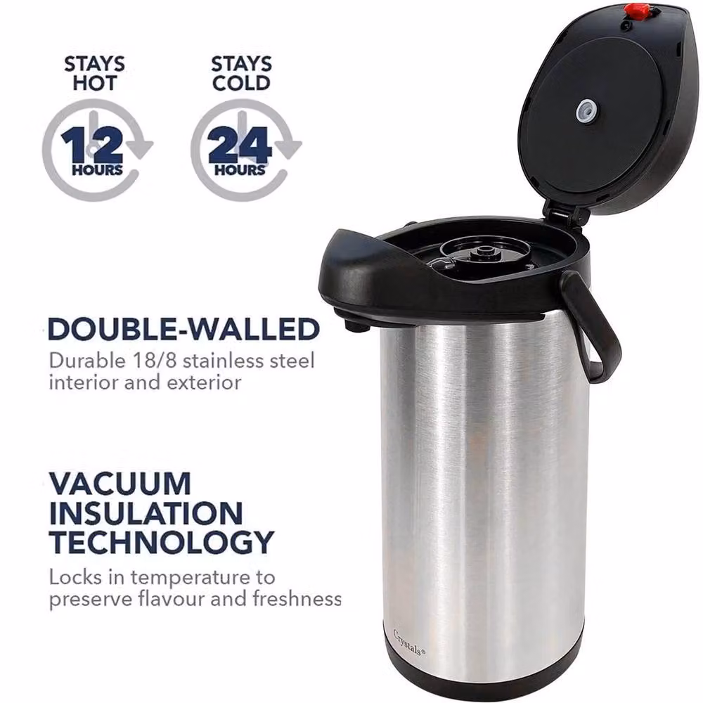 SPETLEK 5 l Vacuum Insulated Stainless Steel Tea and Coffee Pump Pot in Silver – 2