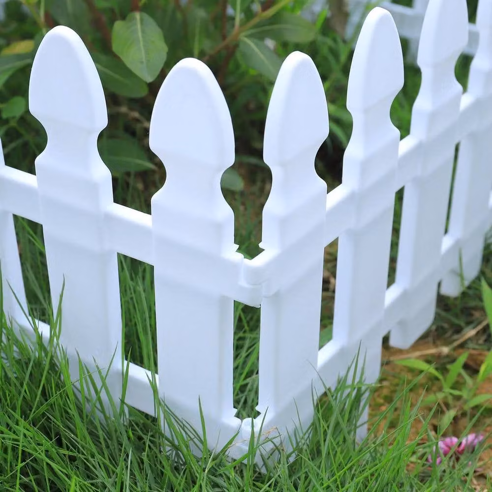 NESTLUNE White Garden Edging Picket Fence Border, W/H: 100 x 60 cm – 2