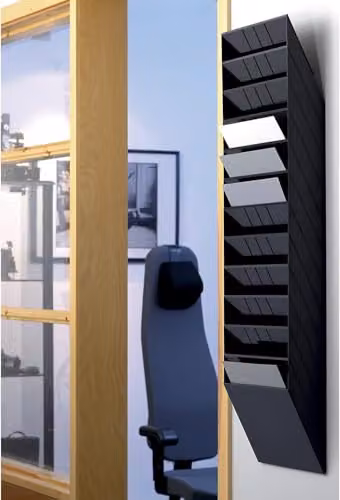 Durable Flexiboxx 12 Wall Mounted A4 Portrait Literature Holder in Black – 4
