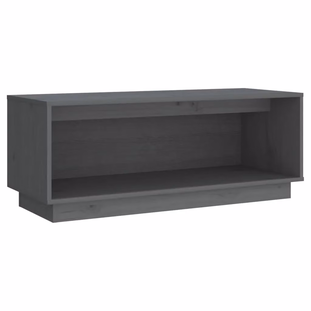 Berkfield Home Grey Rustic Solid Pine TV Cabinet W/D/H: 90 x 35 x 35 cm – 2