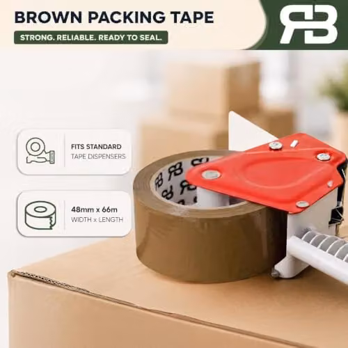 Aquarius Brown Packing Tape, 24 Rolls, Width: 4.8 cm, Length: 66 m – 2