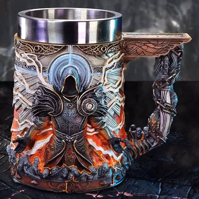 Nemesis Now Diablo IV Inarius Tankard Mug, Multicolour, Height: 15.5 cm
