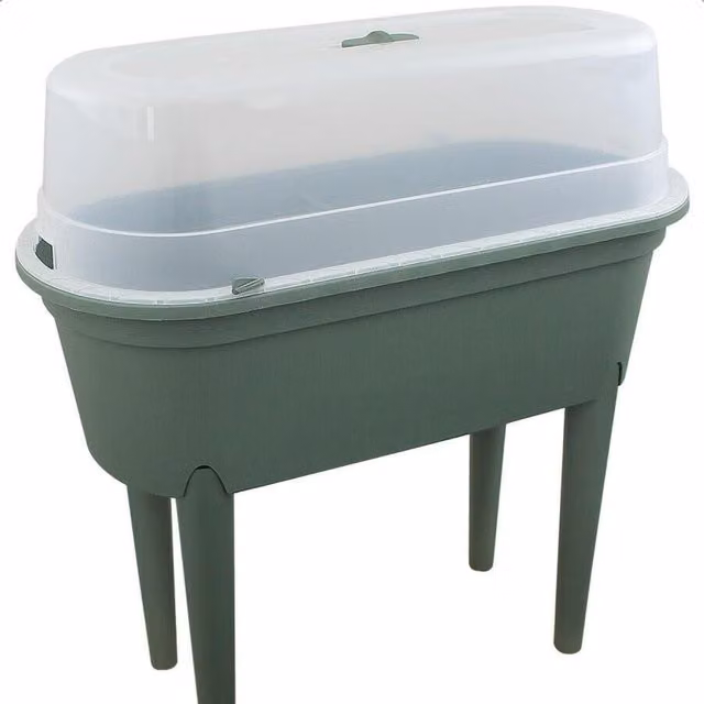 Idooka Mini Propagator Greenhouse Green Freestanding Plastic Herb and Vegetable Garden Growing Aid
