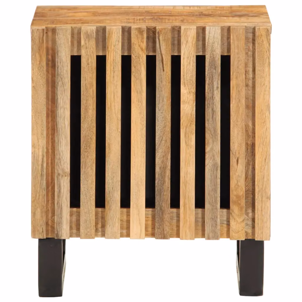 Berkfield Home Set of 2 Solid Mango Wood Bedside Cabinets in Brown, W/D/H: 40 x 34 x 46 cm – 4