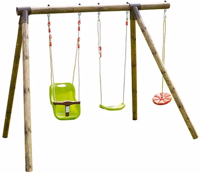 Soulet Tiago Wooden Swing Set in Orange and Multicolour