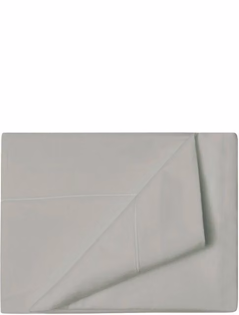 Belledorm Egyptian Cotton 400 Thread Count Mako Satin Flat Sheet in Light Grey, W/D/H: 180 x 200 cm