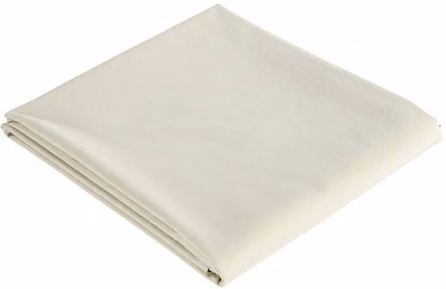 Christy Pure Cotton Percale Flat Sheets in Beige, 200 x 200 cm