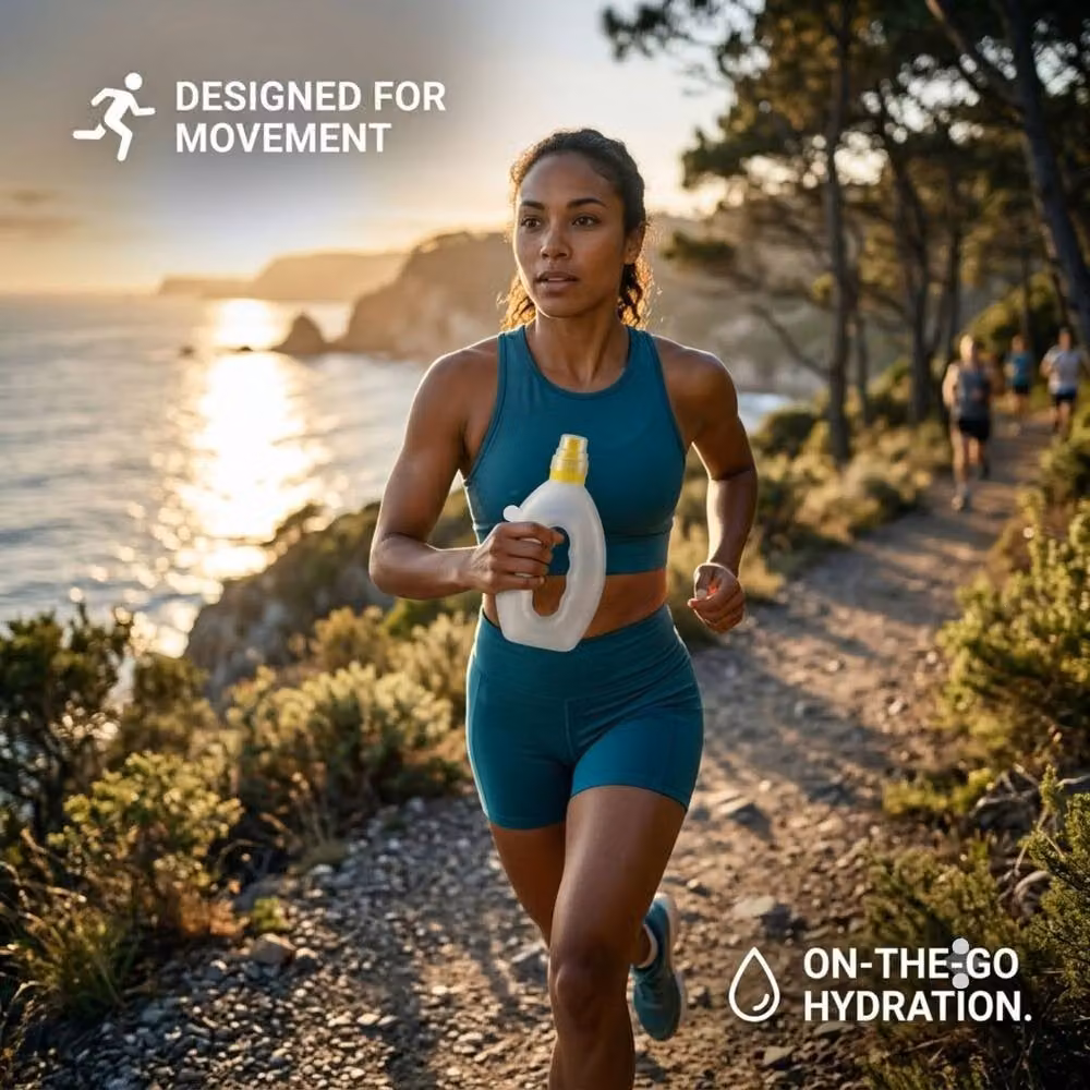 Bedsland Joggers Grip Sports Hydration Water Bottle for Running, 250ml, Clear – 3