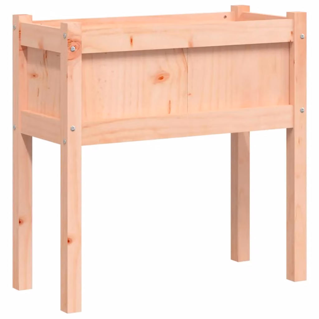 Berkfield Home Garden Planter with Legs in Brown Solid Wood, H 70 x W 70 x D 31 cm – 2
