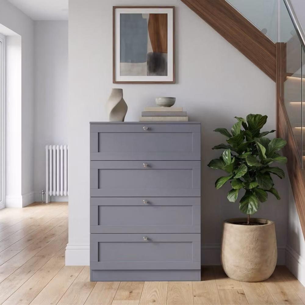 Home Discount Vida Designs Altino 4 Drawer Chest of Drawers in Grey – 4