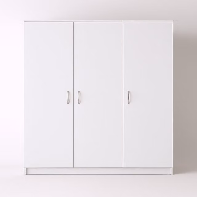 Tjs Venice 3 Door Wardrobe in White