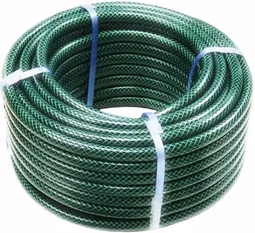 MantraRaj 50m Green PVC Reinforced Garden Hose Pipe Reel with 1/2 inch Hosepipe – 1