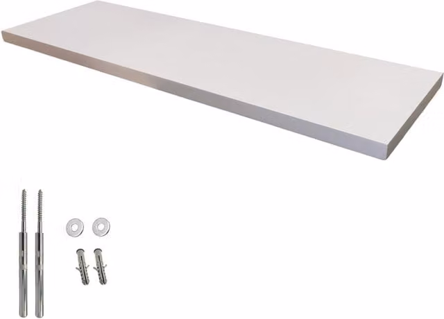 Roseley Grey Shelf Boards with Fixings W: 90 cm, D: 18 cm, H: 1.8 cm