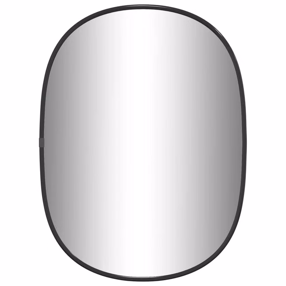 Berkfield Home Minimalist Rectangular Wall Mirror in Black, W: 40 cm, H: 30 cm – 2