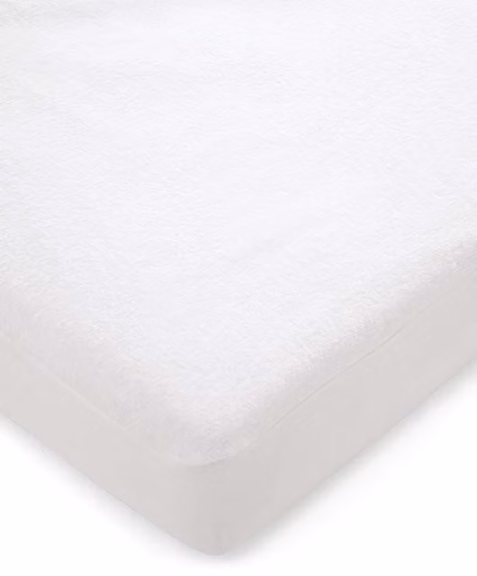 Mamas & Papas White Anti-Allergy Terry Towelling Cotbed Mattress Protector