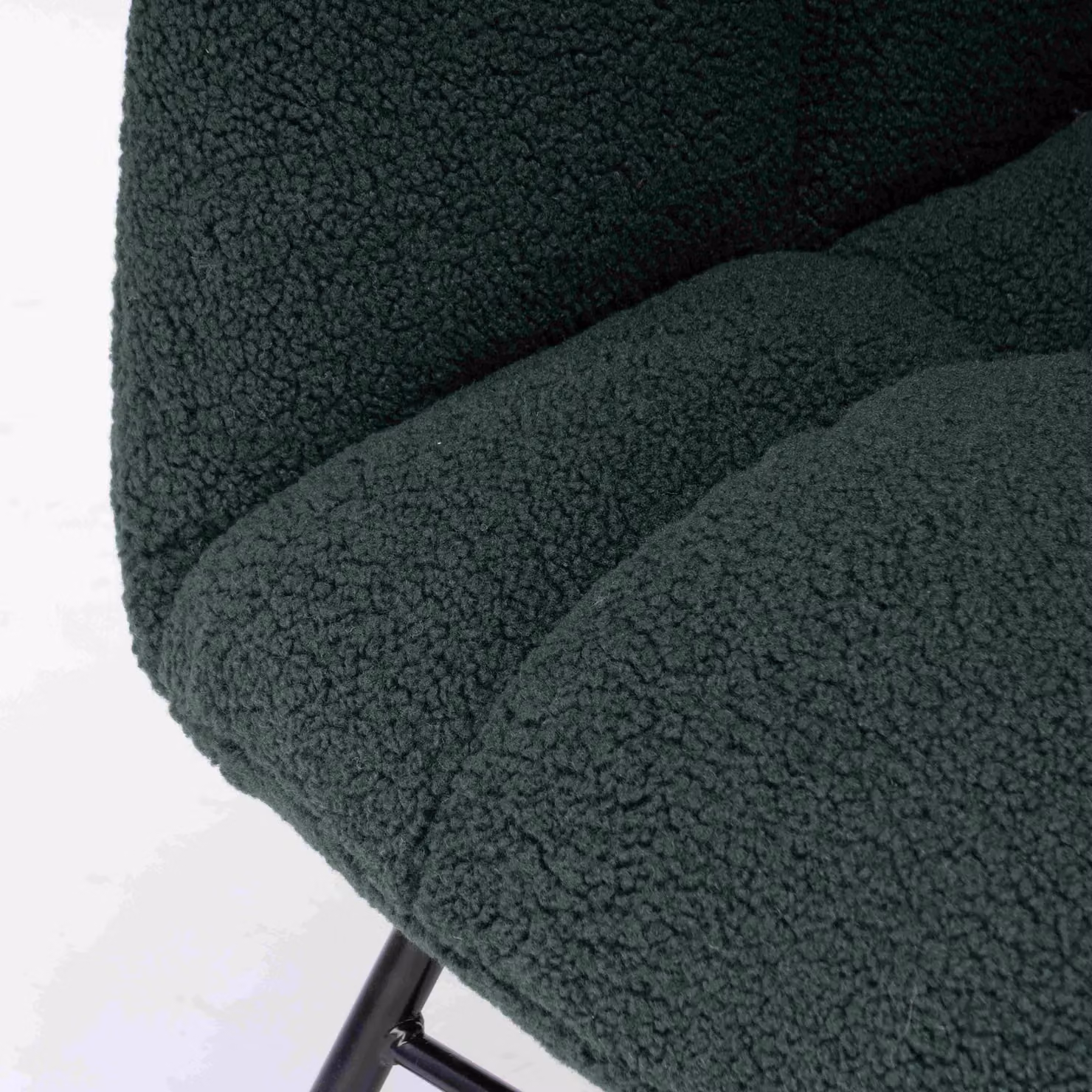 Aosom.UK Dark Green Teddy Fabric Modern Rocker with Padded Seat and Metal Base, W/D/H: 80 x 70 x 95 cm – 6