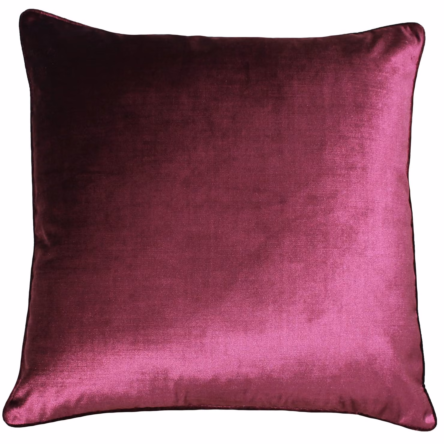 Paoletti Luxe Velvet Piped Square Cushion in Purple, W/D/H: 55 x 55 x 55 cm – 2