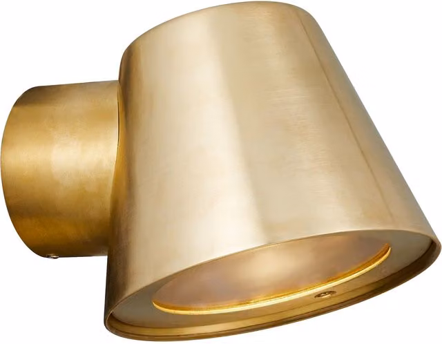 Nordlux Aleria Outdoor Wall Light in Gold Brass with GU10 Socket, IP44 Rated