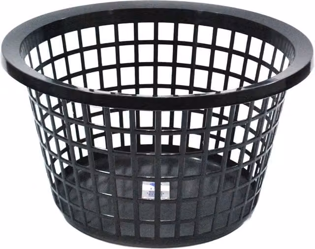 TML Round Plastic Laundry Basket in Grey – 1