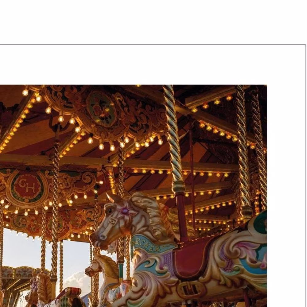 Howard Shooter England Music Festival Merry-Go-Round Multicolour Paper Poster – 2