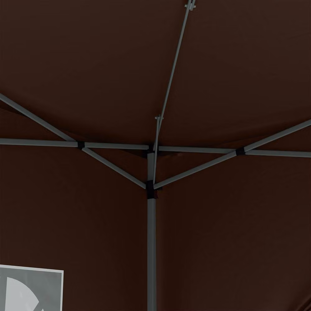Matteo Brown Pop Up Gazebo with Removable Walls and Windows, W 300 cm x D 300 cm x H 196 cm – 6