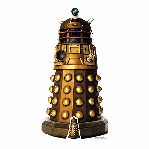 Star Cutouts SC12 Dalek Caan Cardboard Cutout in Metallic Gold, Height: 173 cm