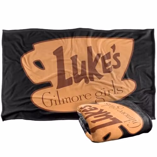 Warner Bros. Gilmore Girls Luke's Logo Super Soft Silky Touch Fleece Throw Blanket, Multicolour, W: 91.44 cm x H: 147 cm – 1