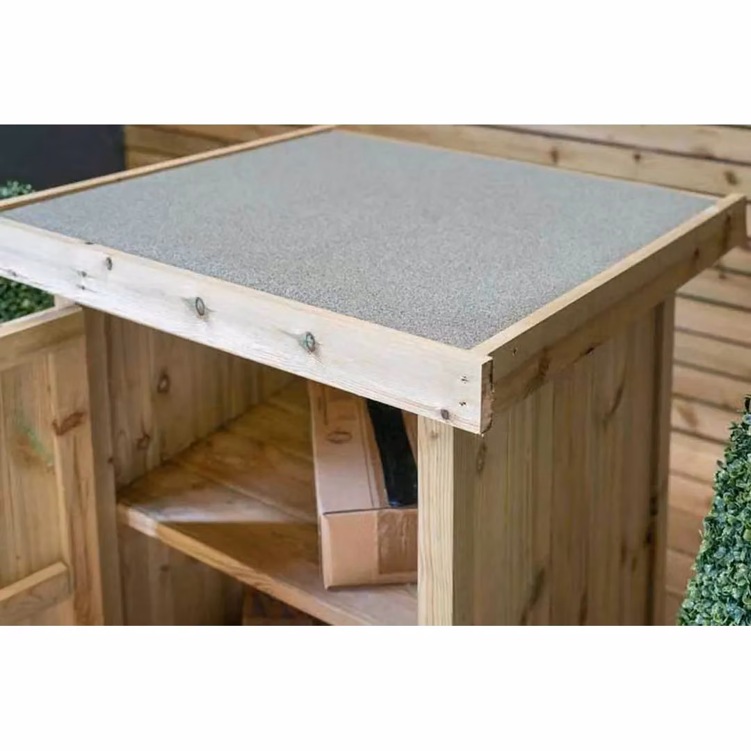 Buttercup Farm Pendle Small Timber Parcel Store in Brown, W: 68 cm, D: 47 cm, H: 88 cm – 3