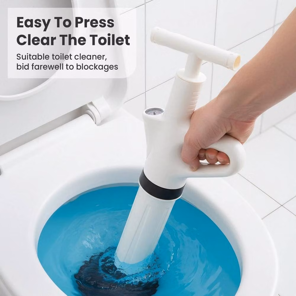 KORVIXA Heavy Duty Toilet Plunger Unblocker in White – 3