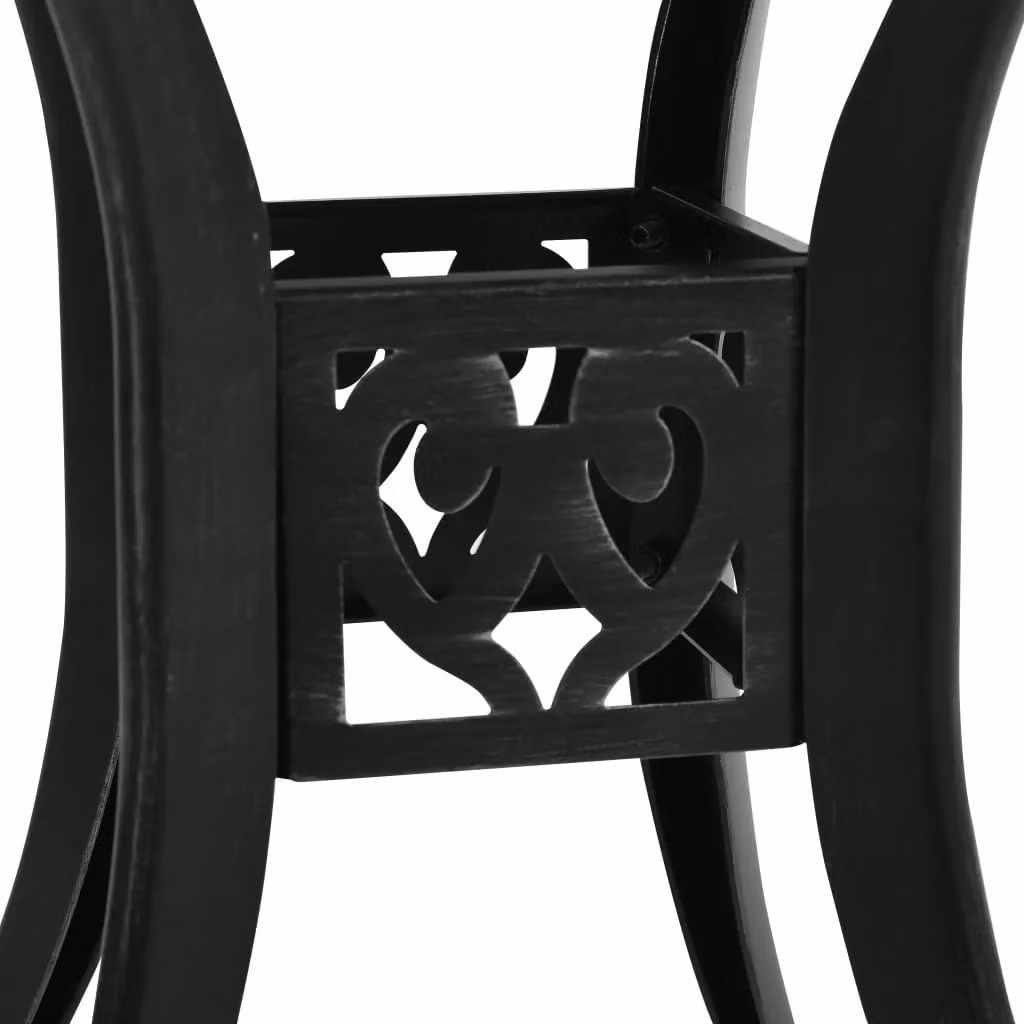 Berkfield Home Cast Aluminium Garden Table in Black, W/D/H: 78 x 78 x 72 cm – 3