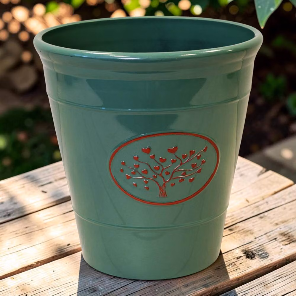 Four Candle Green Plastic Love Heart Tree Planter Pot – 2