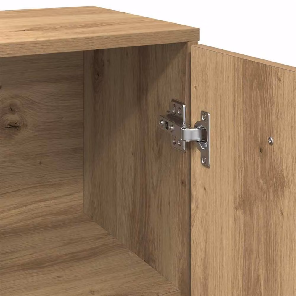 Berkfield Home Artisan Oak Sideboard in Brown, W/D/H: 88 x 30 x 64 cm – 4