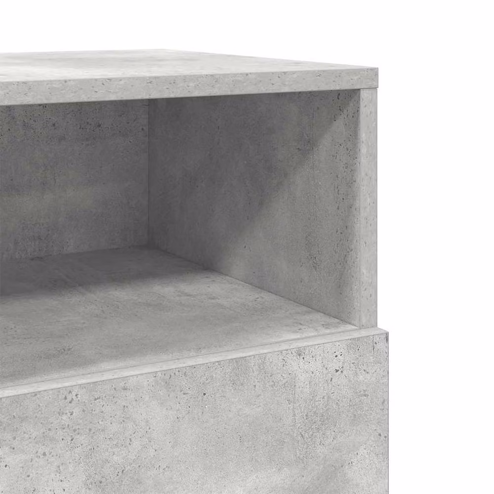 Berkfield Home Set of 2 Durable Bedside Cabinets with 2 Drawers, Concrete Grey, W/D/H: 36 x 36 x 68 cm – 2