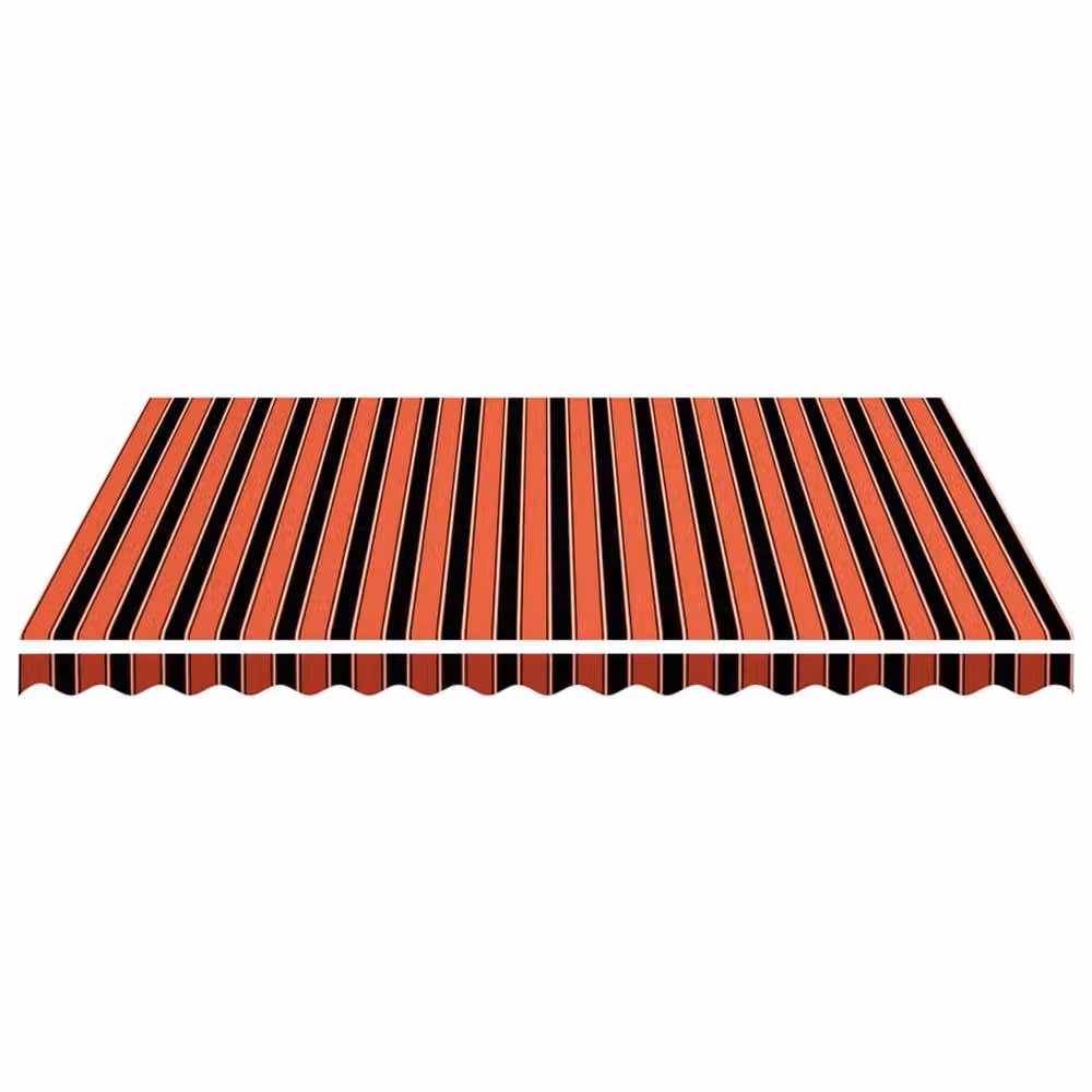 Berkfield Home Replacement Awning Fabric in Orange and Brown Polyester, W: 4.5 m, D: 3.5 m – 2