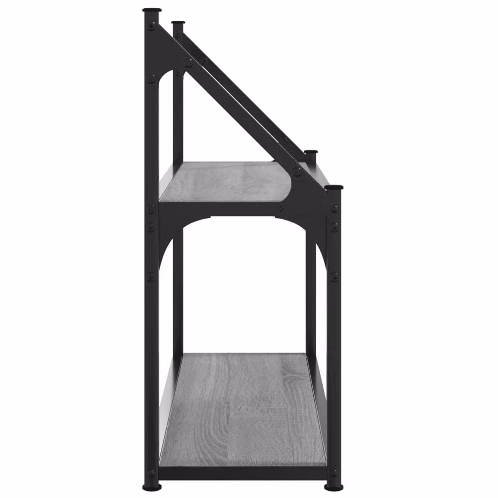 Berkfield Home 2-Tier Wall Mounted Shelf in Grey Sonoma, W: 60 cm, D: 21 cm, H: 51 cm – 4