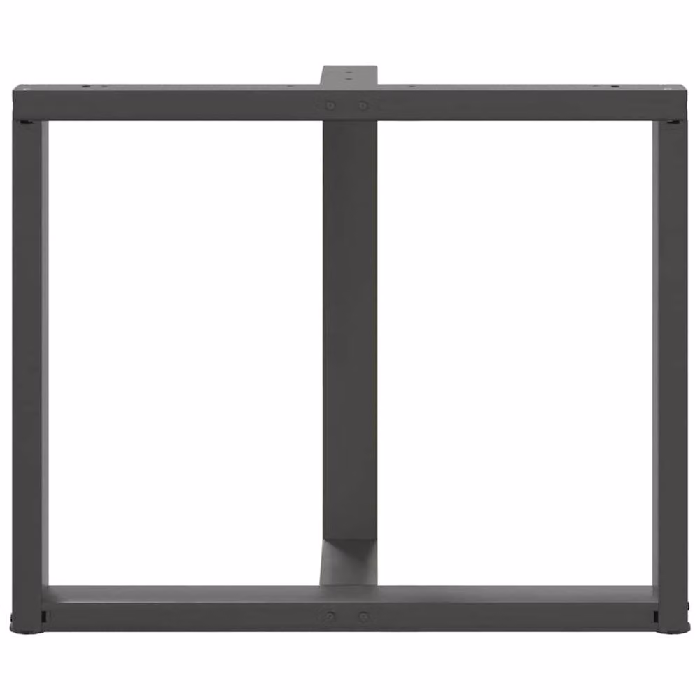 Berkfield Home T-Shaped Dining Table Legs, 2 Piece Steel Set in Anthracite Grey, W: 100 cm, D: 35 cm, H: 72-73 cm – 3