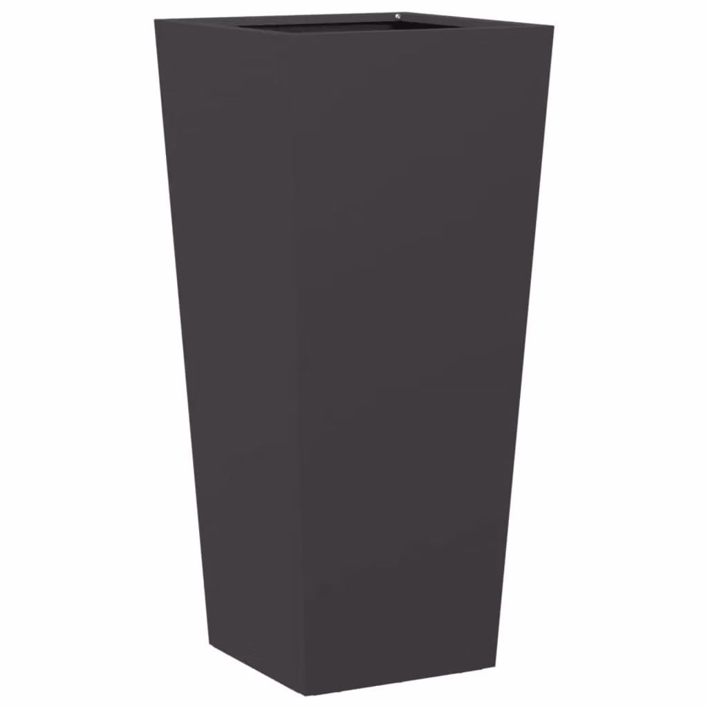Berkfield Home Steel Garden Planter Tub, Black, W/D/H: 35 x 35 x 75 cm – 2