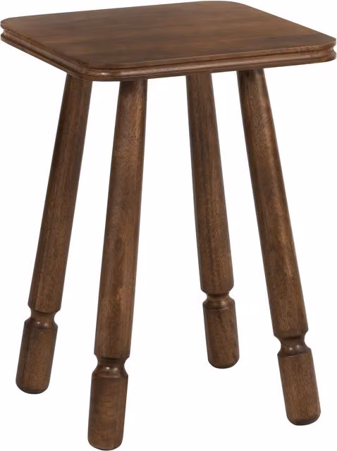 MH London Olive Solid Wood Side Table in Brown