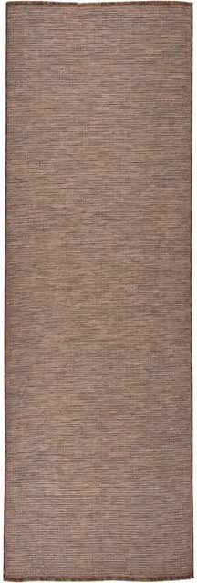 Berkfield Home Brown Flatweave Outdoor Rug, W/D/H: 80 x 250 cm – 1