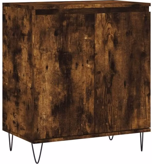 Berkfield Home Smoked Oak Sideboard in Brown, W/D/H: 60 x 35 x 70 cm