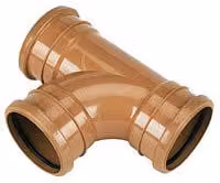 FloPlast Drainage Triple Socket Branch, 87.5 Degree, 160mm, Brown