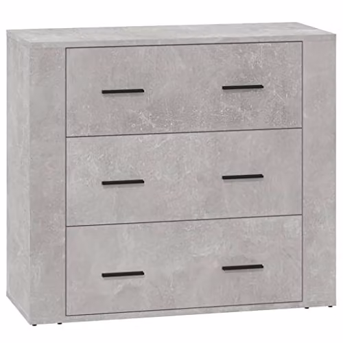 vidaXL Modern Sideboard in Concrete Grey, W/D/H: 80 x 33 x 70 cm