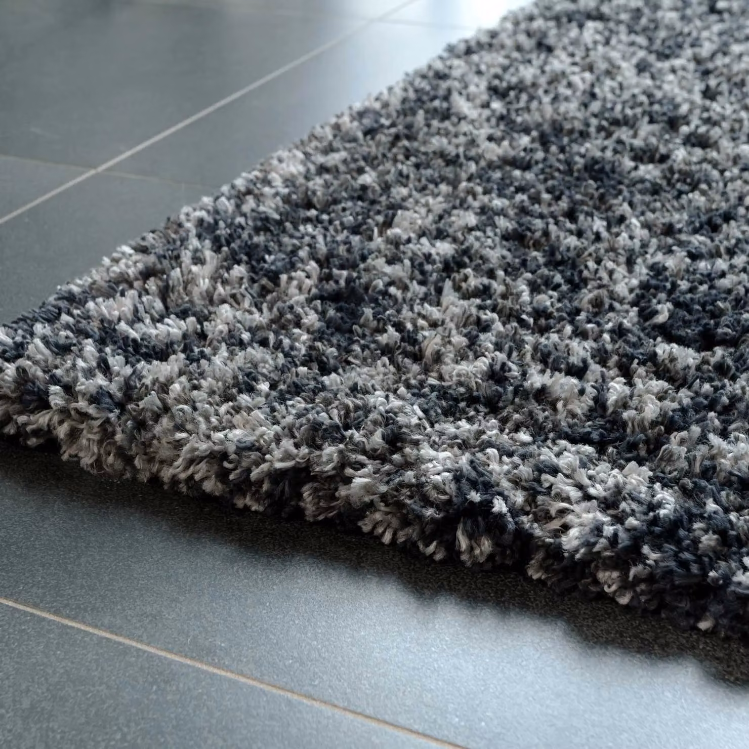 Kukoon Super Soft Mottled Tonal Slate Grey Shaggy Living Room Area Rug, W: 200 cm, D: 290 cm – 4