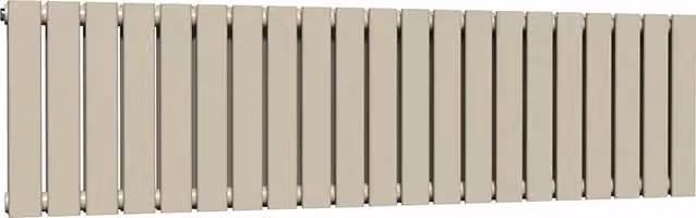 Lux Heat Flat Horizontal Double Radiator in Moon Dust, W: 147 cm, H: 60 cm