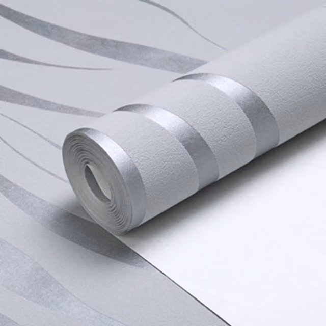 Kidkid Non-Woven Abstract Geometric Wallpaper in Silver Grey