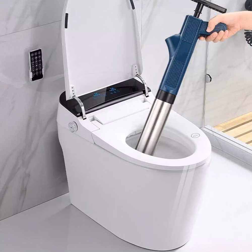 PAWNORA Drain Blaster Air Plunger in Silver Stainless Steel – 3