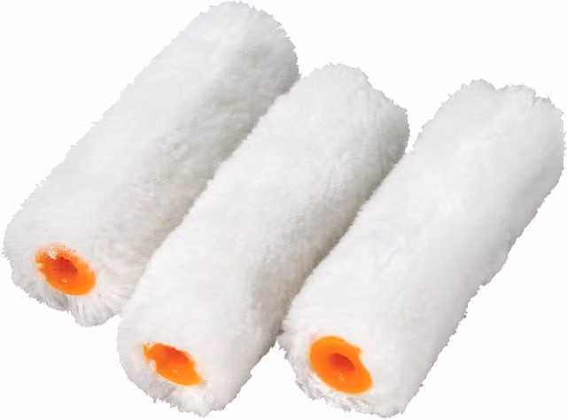 Faithfull Medium Pile Mini Roller Refill Sleeve in Multi Colour and White for Water Based Paints