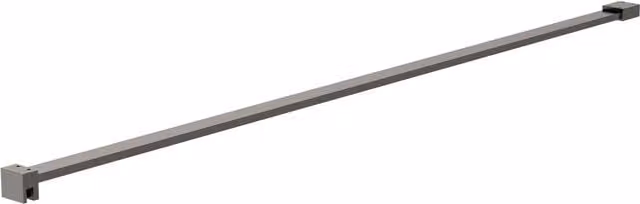 Balterley Brushed Pewter Shower Screen Support Bar, Silver Stainless Steel, W/D/H: 120.2 x 3.7 x 36 cm